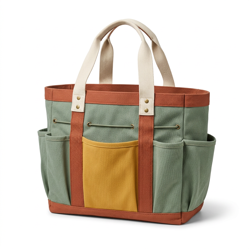 Potting Day Colorblock Garden Tool Organizer Tote