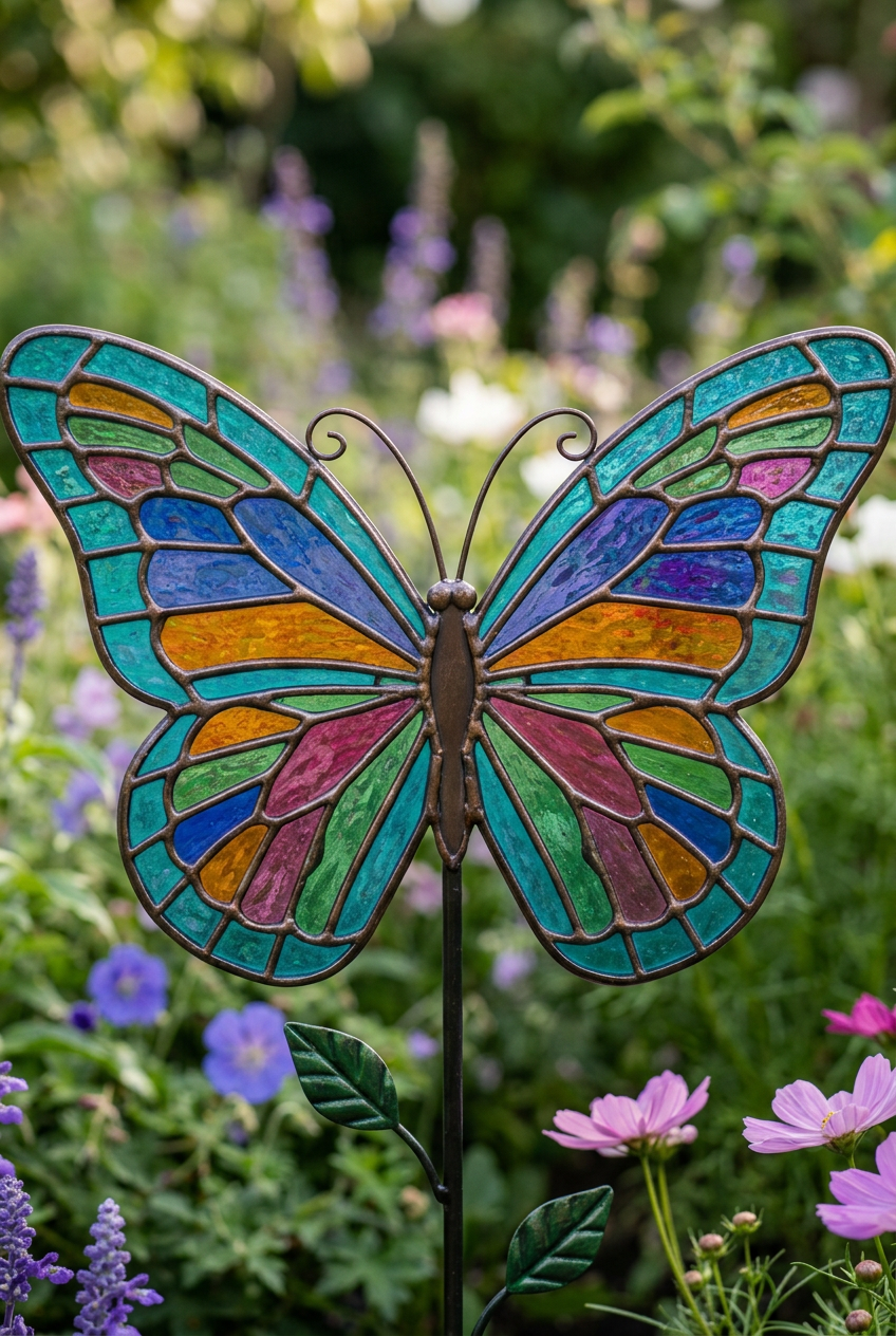 AI concept detail: butterfly body and curled antennae
