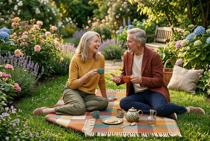 Sunday Check Colorful Garden Picnic Blanket