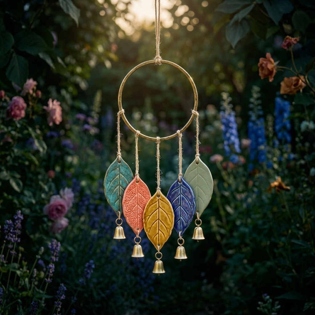 Colorfall Five-Leaf Garden Wind Chime